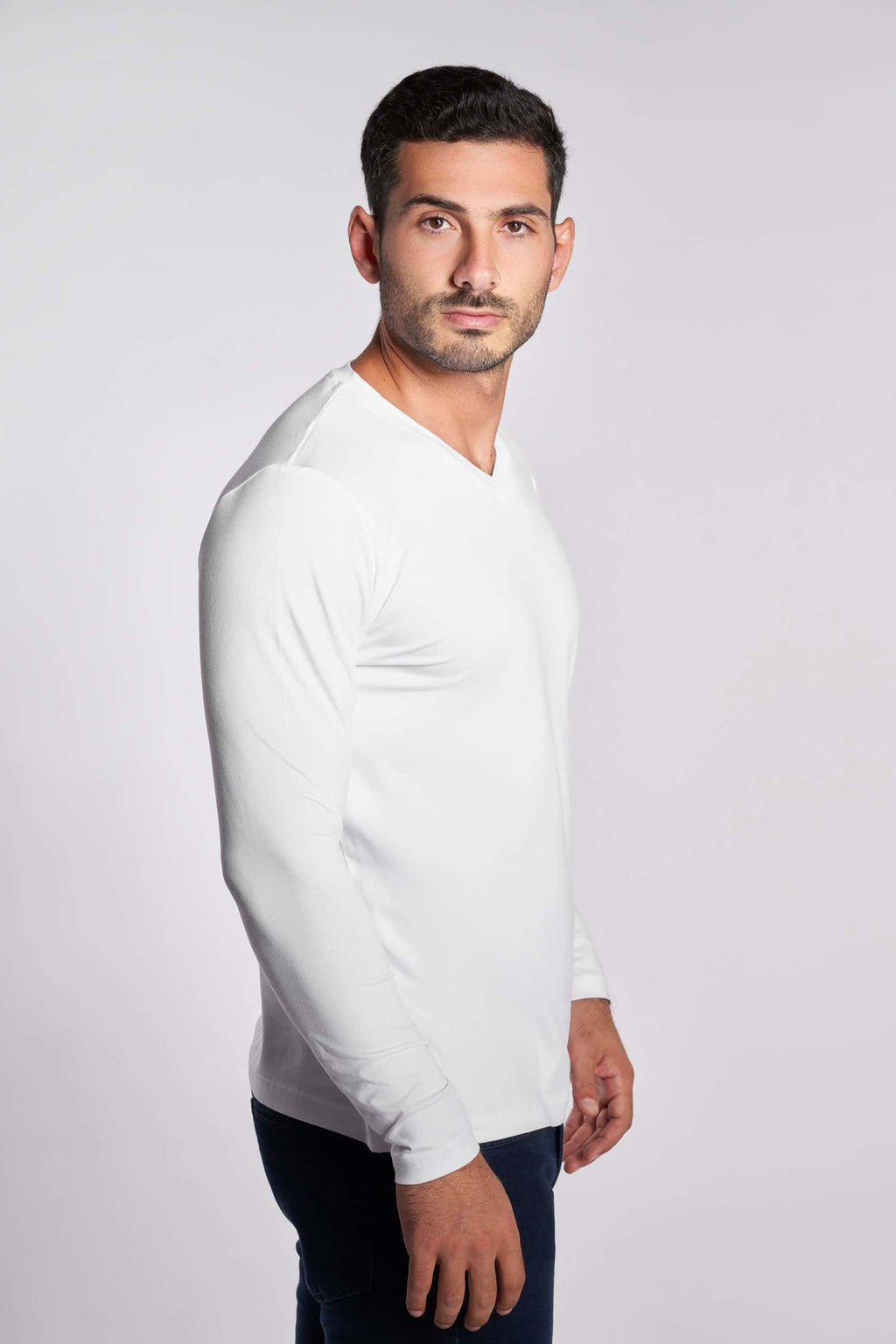 White Long Sleeves Basic T-shirt(48) - nagahomme