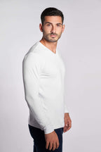Plain Short Sleeves V-Neck(06) - nagahomme