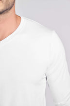 White Long Sleeves Basic T-shirt(48) - nagahomme