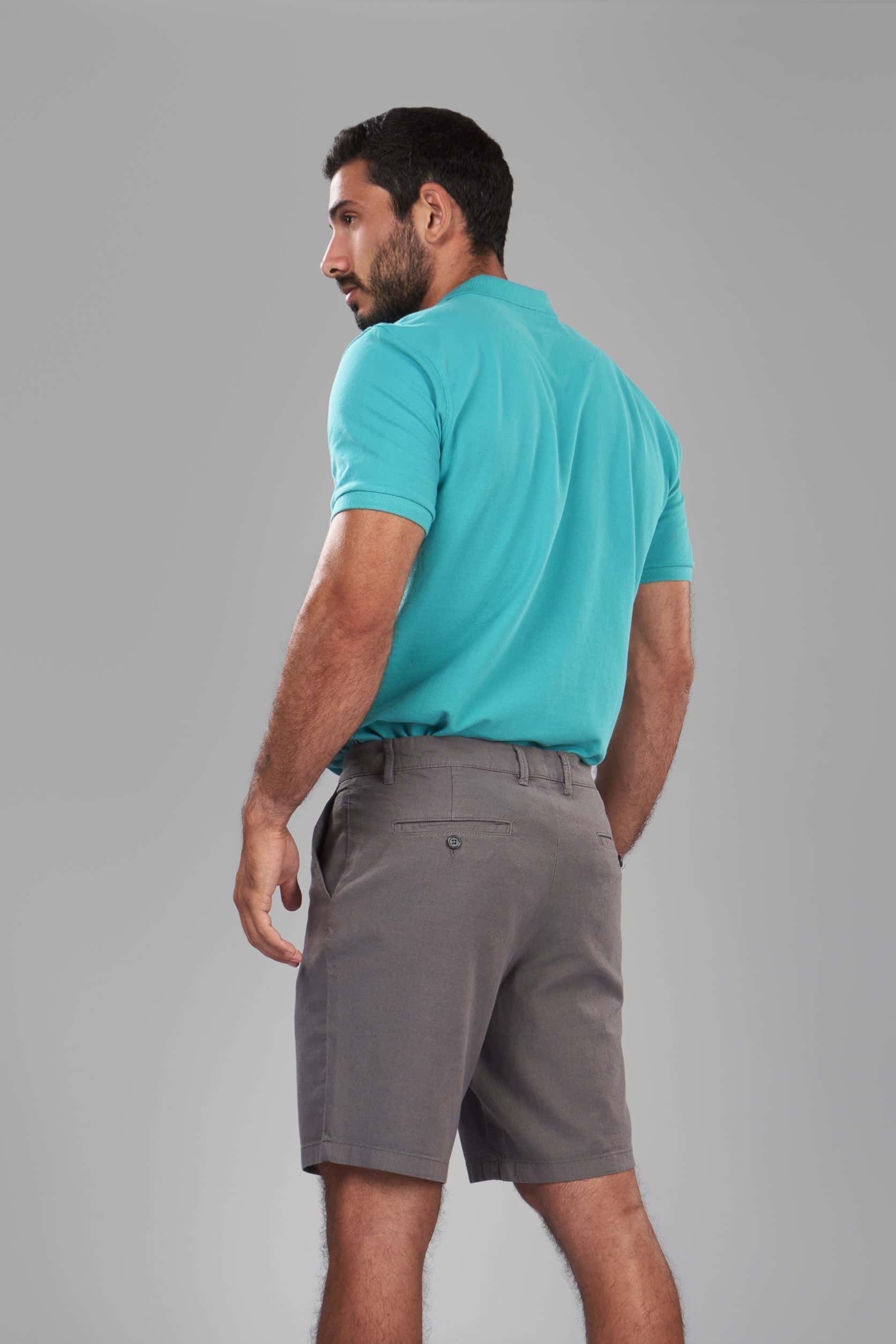 Grey Linen Shorts(32) Secondary image