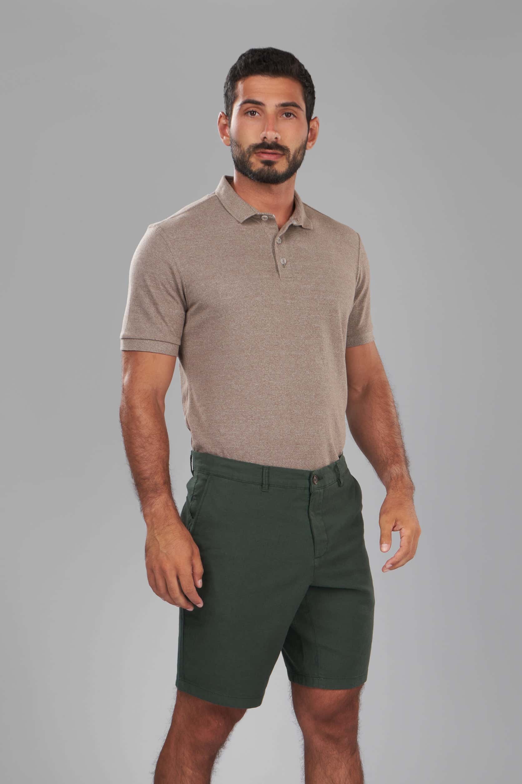 Olive Linen Shorts(32) - nagahomme Main image