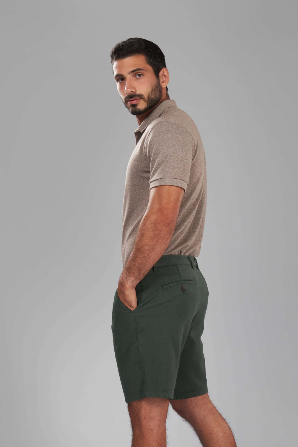 Olive Linen Shorts(32) - nagahomme