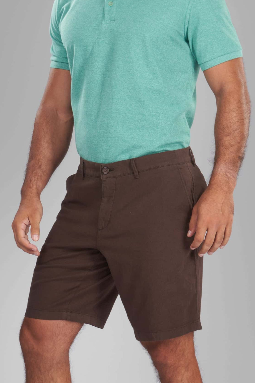 Brown Linen Shorts(32) - nagahomme
