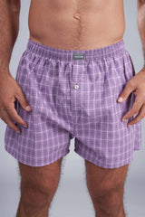 Purple Chanee Checks Boxer
