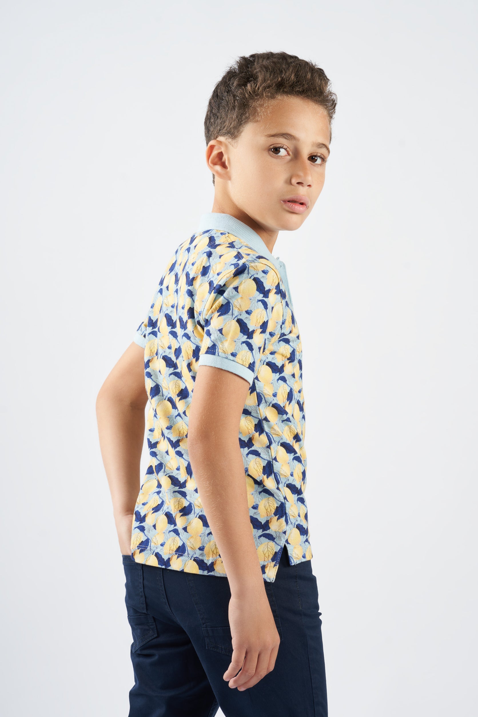 Lemon-printed Polo Shirt