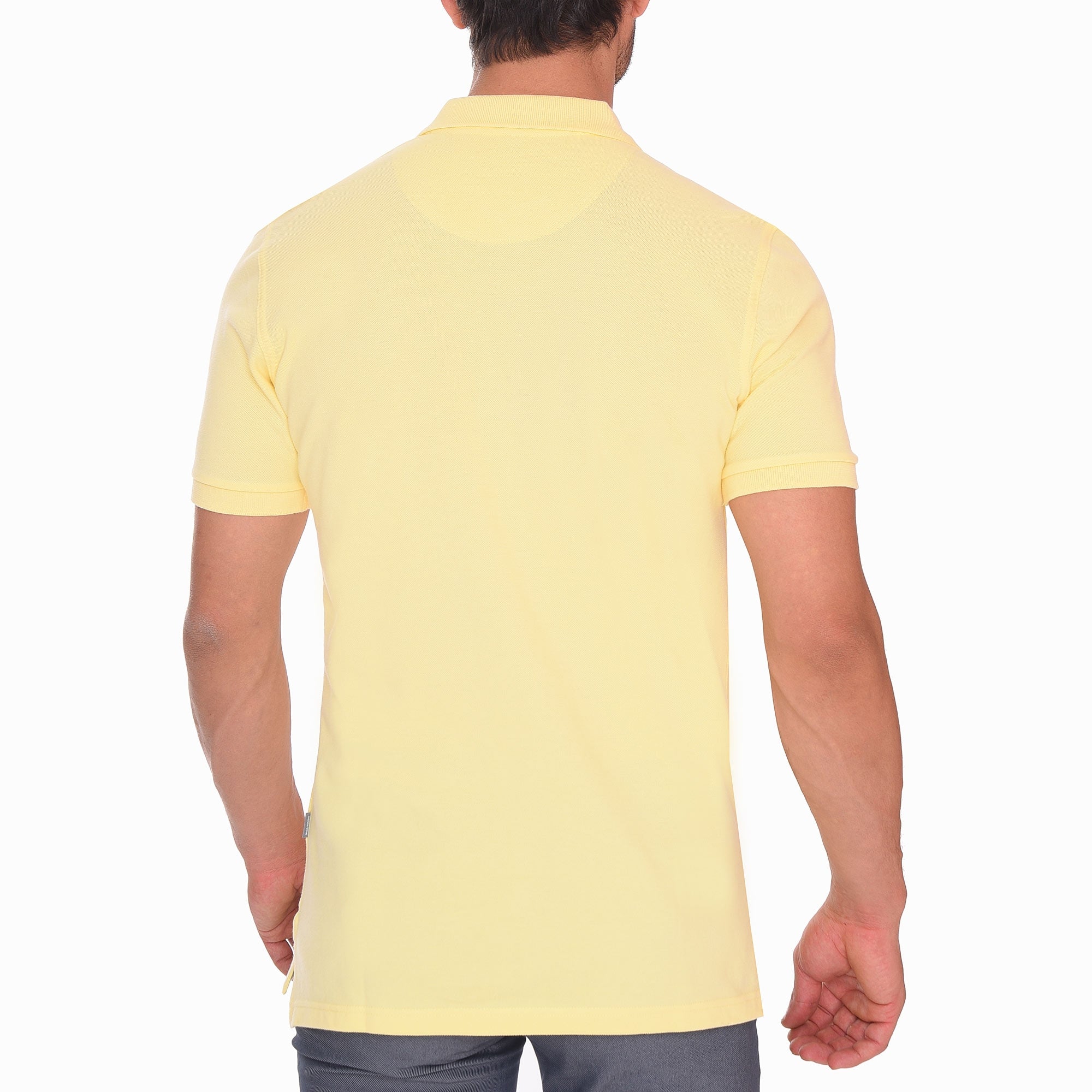 Yellow Plain Short Sleeves Polo(01)
