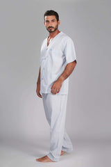 White * Light Blue Pajamas (2 Pieces)62