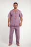 Dark Mauve Classic Pajamas 2 Pieces-(66) - nagahomme