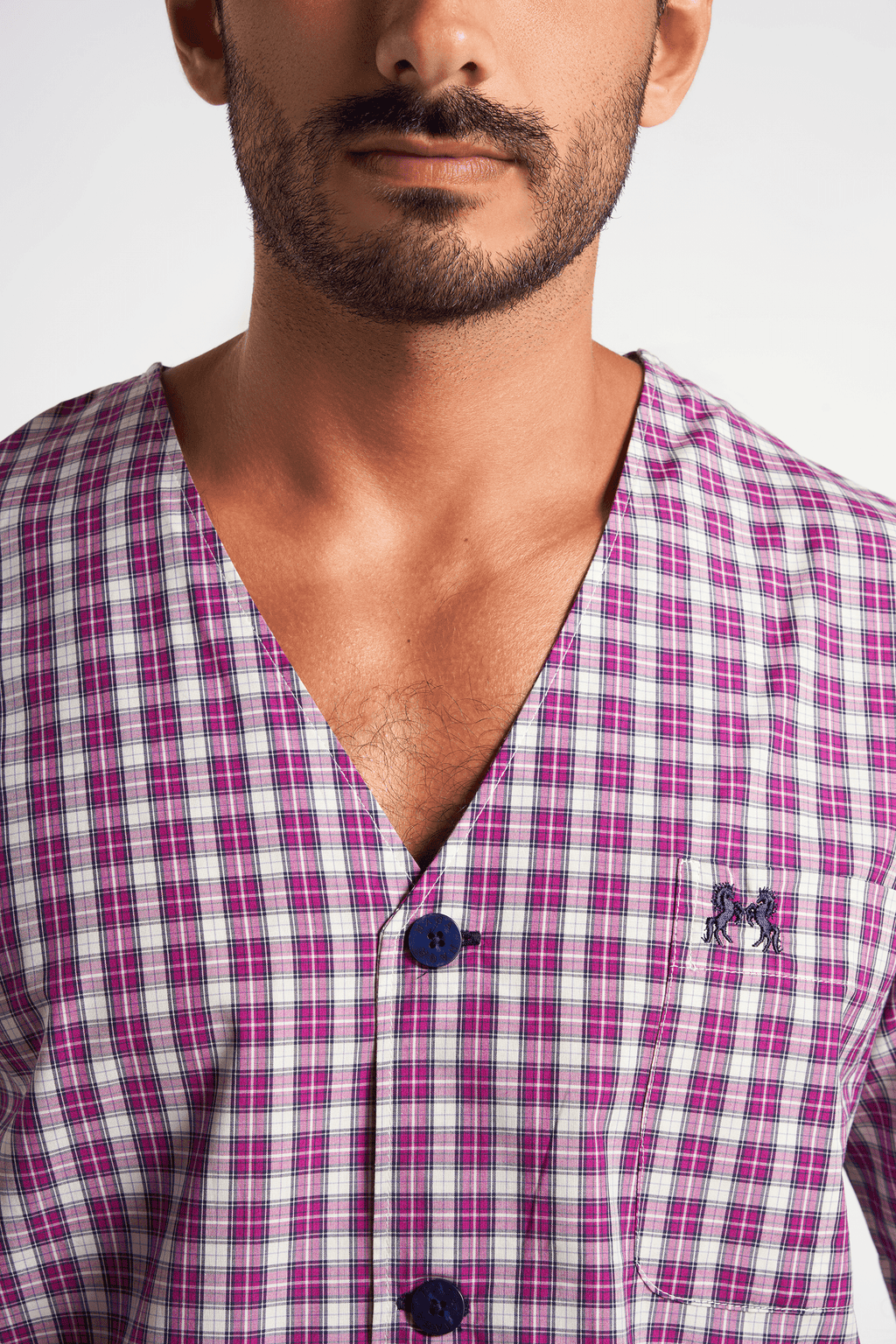 Dark Mauve Classic Pajamas 2 Pieces-(66) - nagahomme