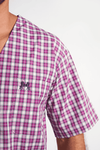 Dark Mauve Classic Pajamas 2 Pieces-(66) - nagahomme