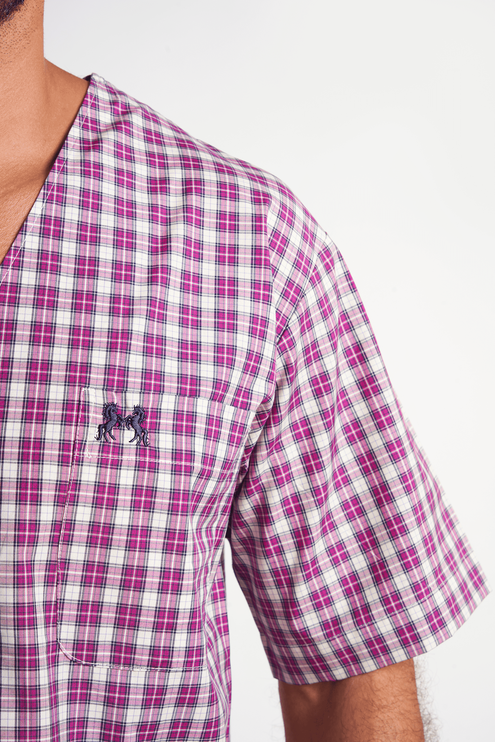 Dark Mauve Classic Pajamas 2 Pieces-(66) - nagahomme