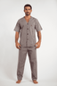 Brown Classic Pajamas 2 Pieces-(66) - nagahomme