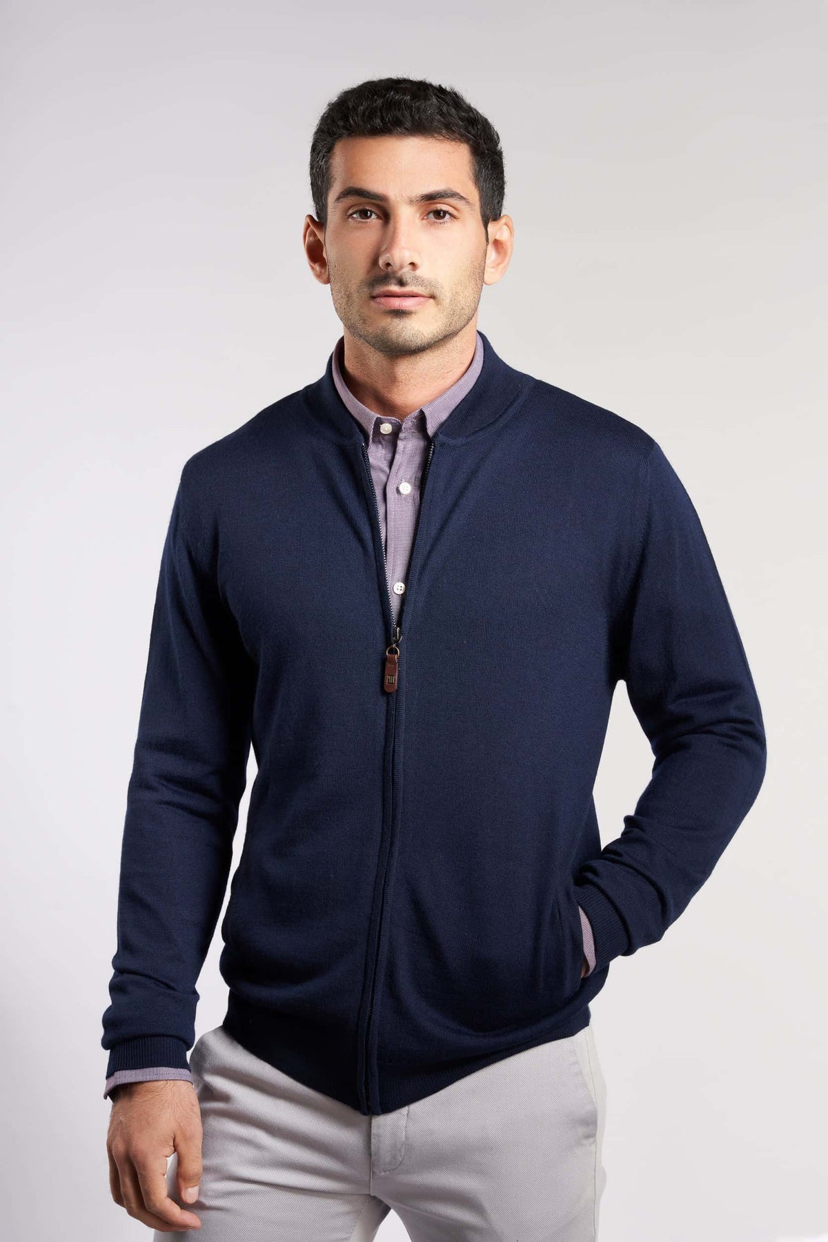Navy Blue Pullover(21) - Naga Homme