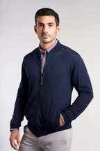 Navy Blue Pullover(21) - Naga Homme