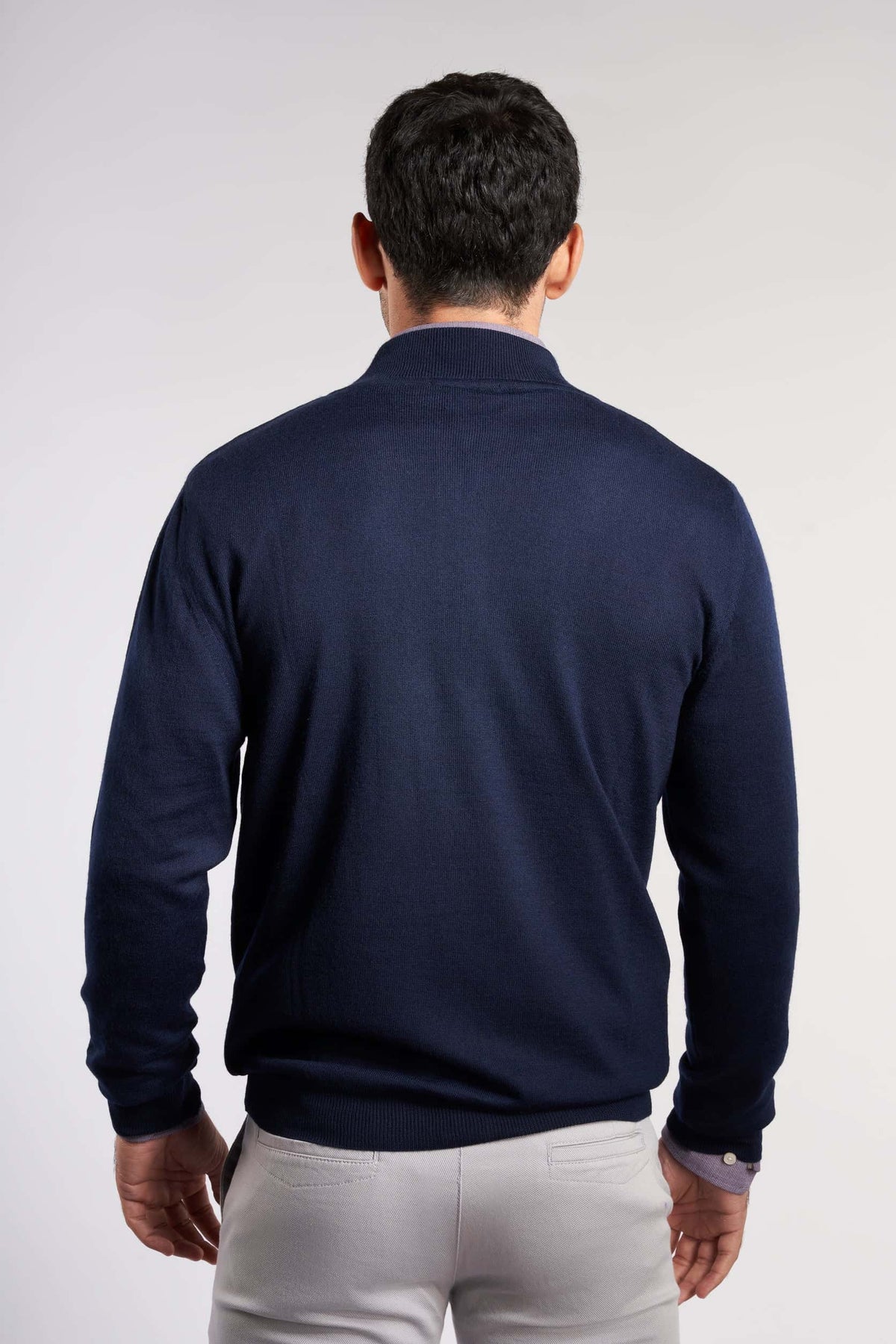 Navy Blue Pullover(21) - Naga Homme