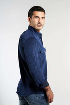 Navy Cotton Casual Shirt(661) - Naga Homme