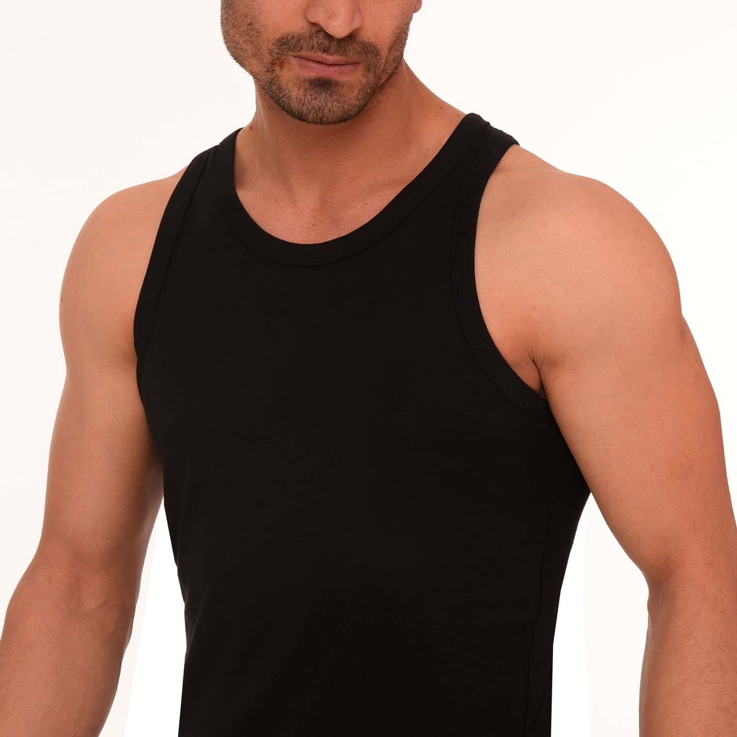 تيشيرت بيزك بدون أكمام ورقبه دائرية Secondary image